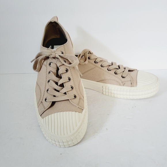 NEW Madden Taupe Canvas Sneakers, Size 7.5 - Picture 1 of 8